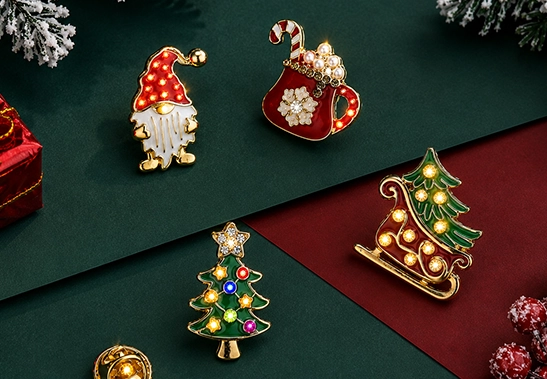 order santa light up pins