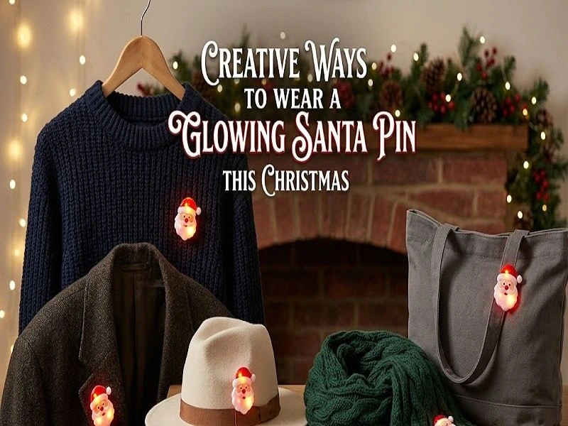 light up Santa pin